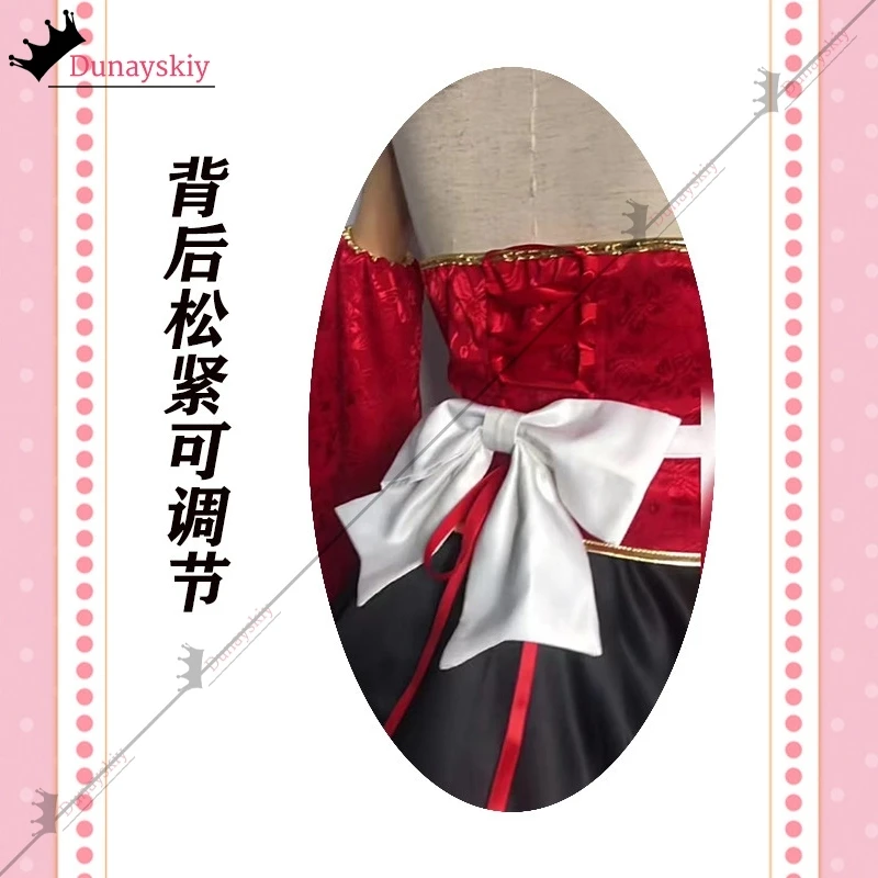 Rem Chinese Style Maid Attire Cosplay Costume Red Cheongsam Lolita Suit Halloween Re Zero Role Play Carnival Disguise Dress Up - view 5
