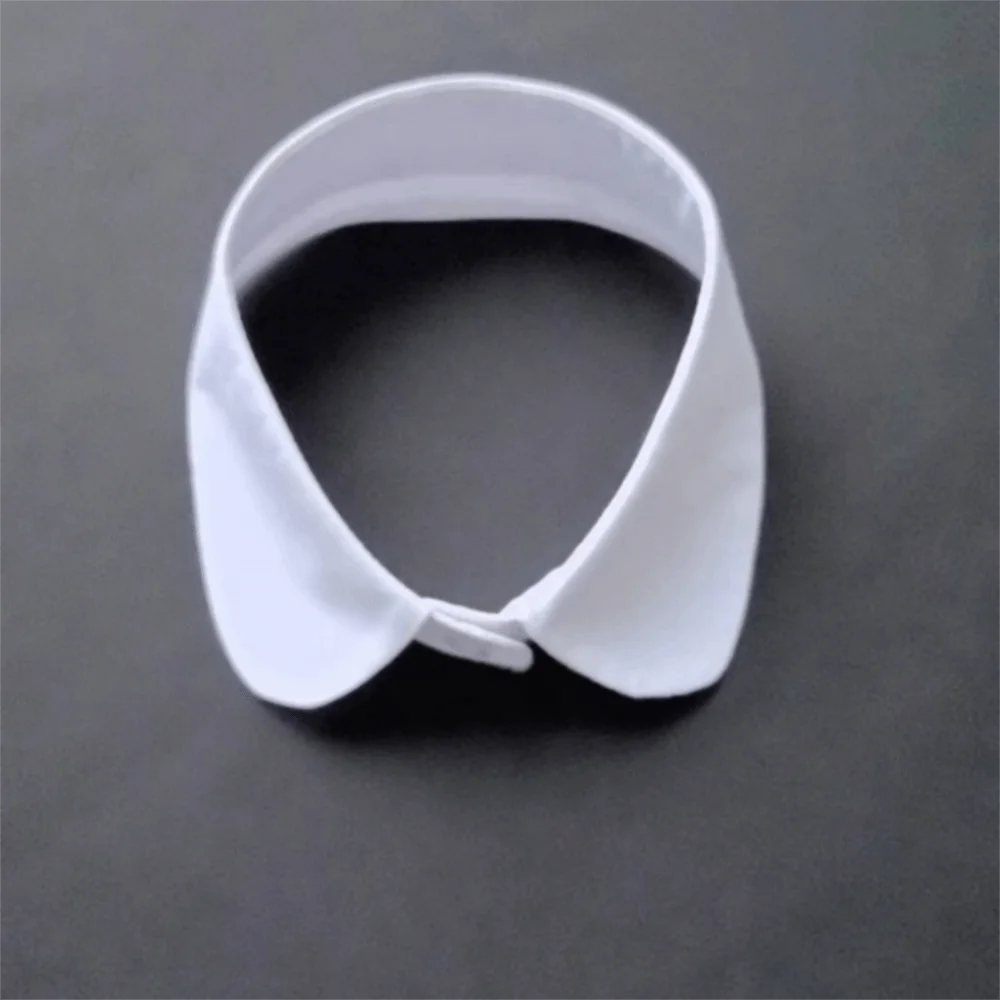 Elegant White Black False Wrist Cuffs Polyester Detachable False Collars Black Button Costume Accessory Shirt False Simple Cuffs