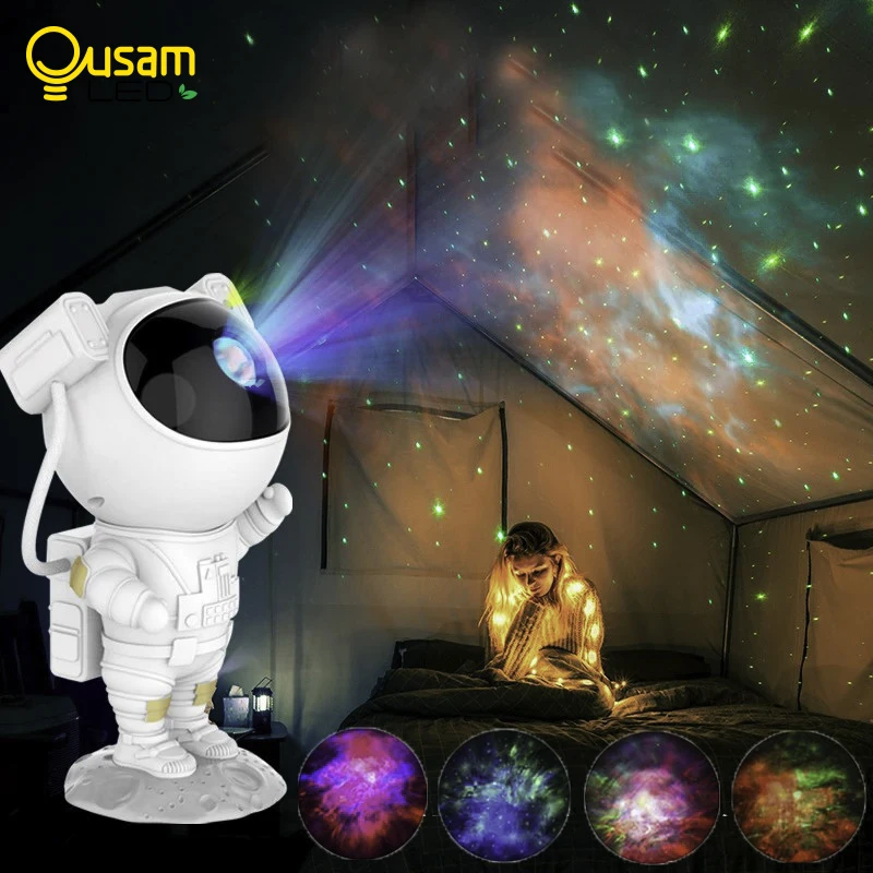 Galaxy Projector Astronaut Light Laser Star Starry Sky Children Night Light For Bedroom Ceiling Space Light Valentines Day Gift