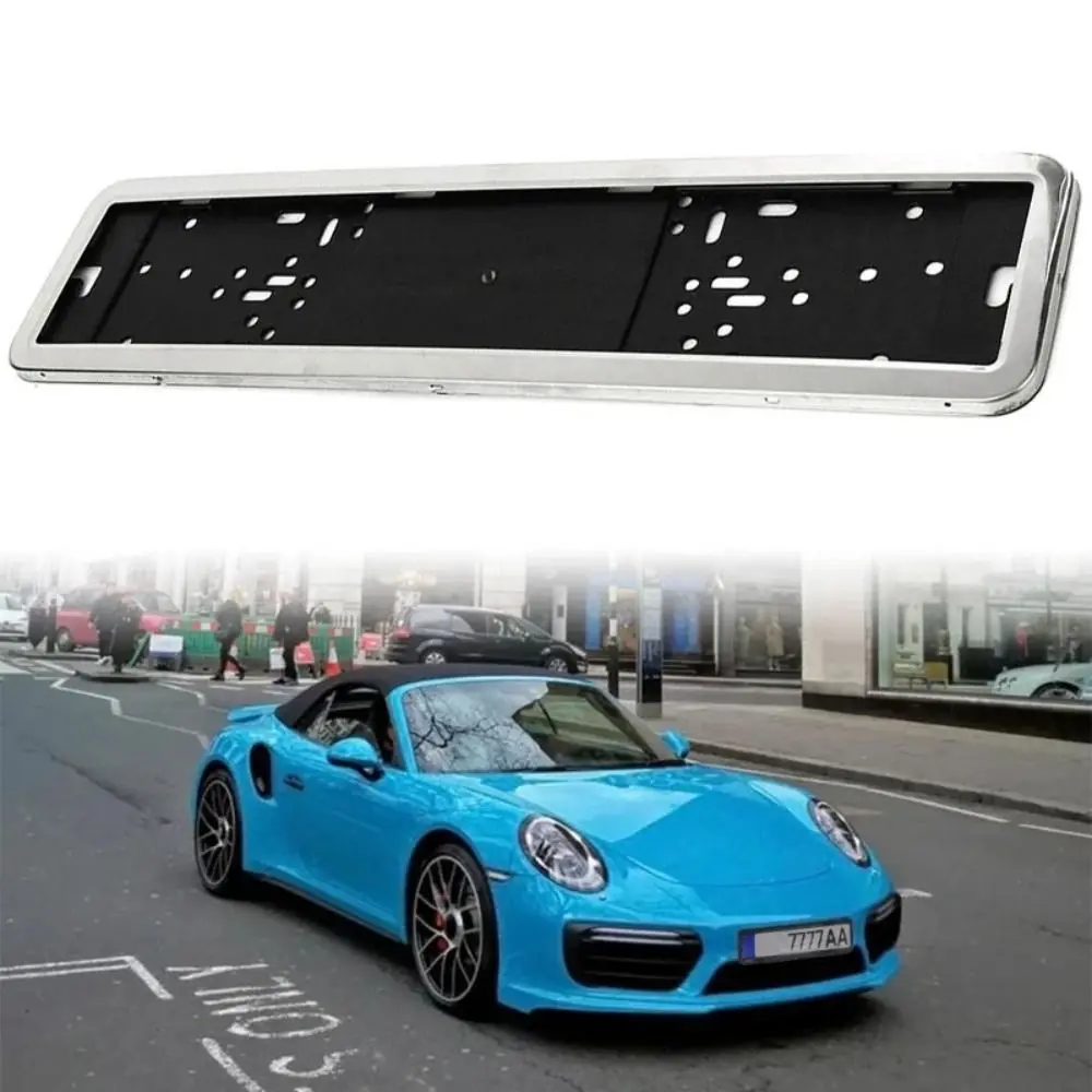 

Stylish Russian Plate Frame Cover Waterproof Light Weight Car License Number Plate Holder Easy Installation Stainless Steel