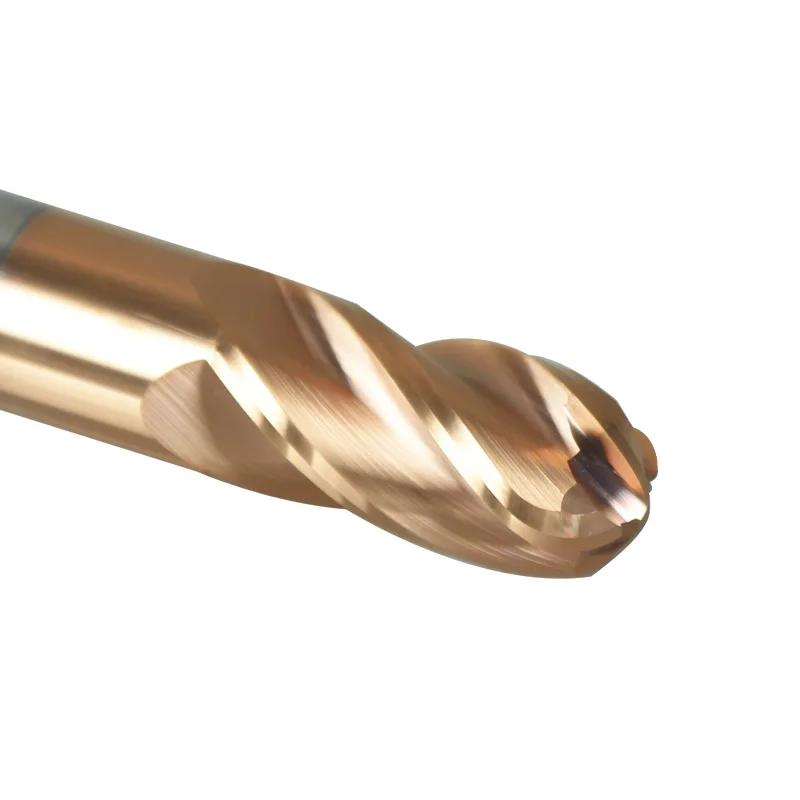 HRC58 4 Flutes Ball Nose End Mill Carbide CNC Milling Cutter Router Bit for Wood Woodworking