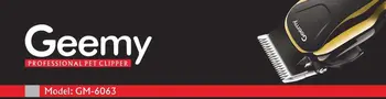 GEEMY GM6063 Profesionální dobíjecí akumulátorový zastřihovač chlupů pro domácí mazlíčky 10 nejlepší prodej zastřihovač vlasů geemy - №5