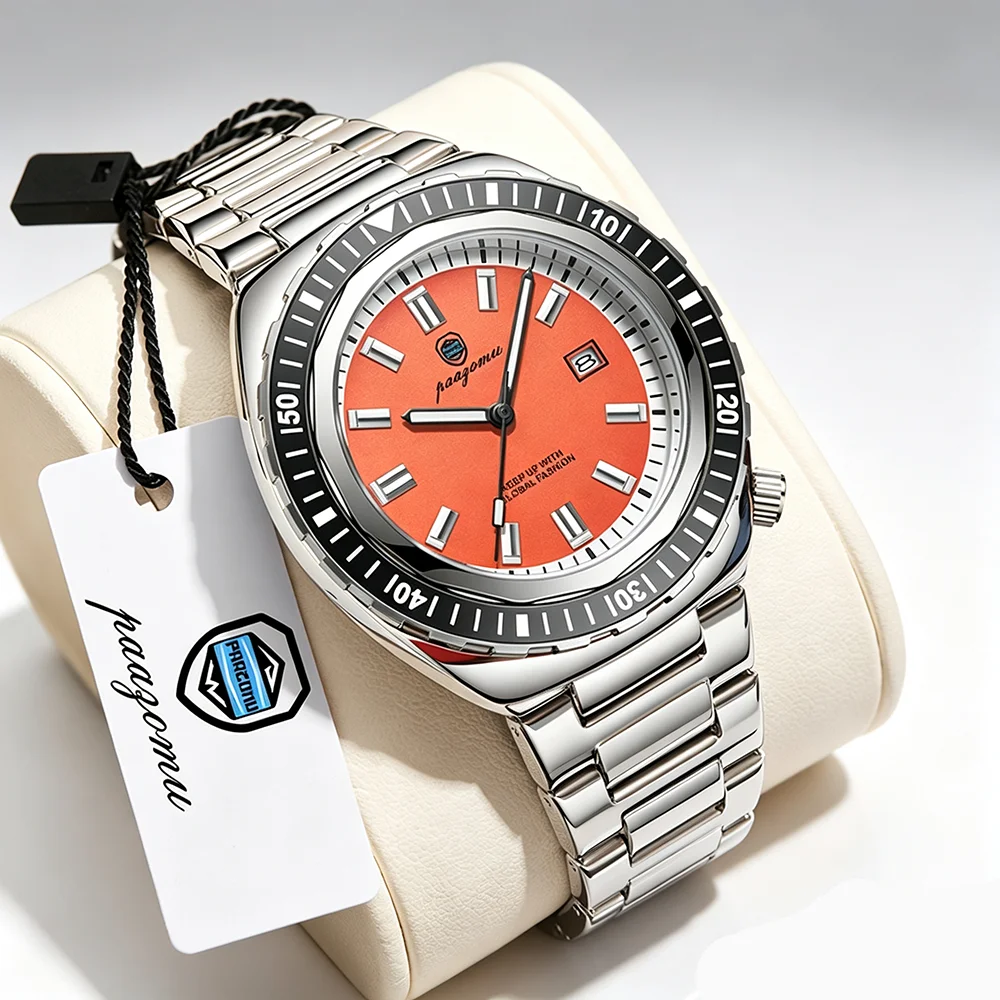 Paazomu Business Man Watch Waterproof Luminous Date Week Men Watch Sports Male Wristwatch Stainless Steel Men's Quartz Watches