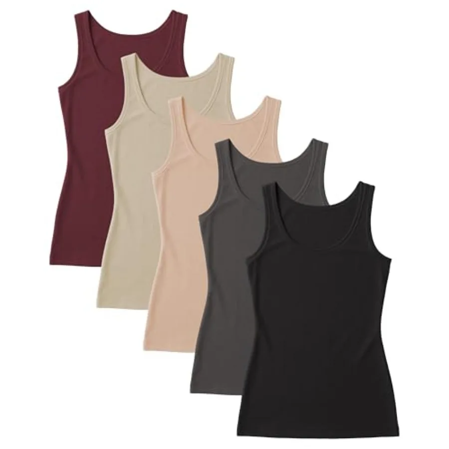 Sexy Basics Women's Stretch Tank Tops Multi Packs and Colors Sport Tanks