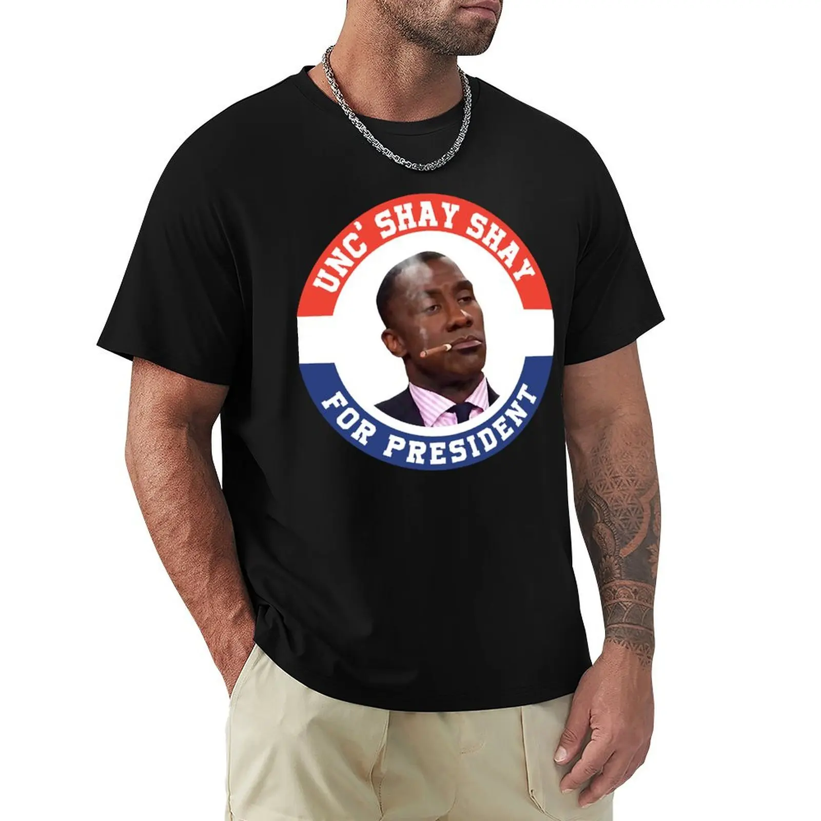 

Shannon Sharpe Unc Shay Shay Président incontesté T-Shirt Casual Basic Street Style T-Shirt