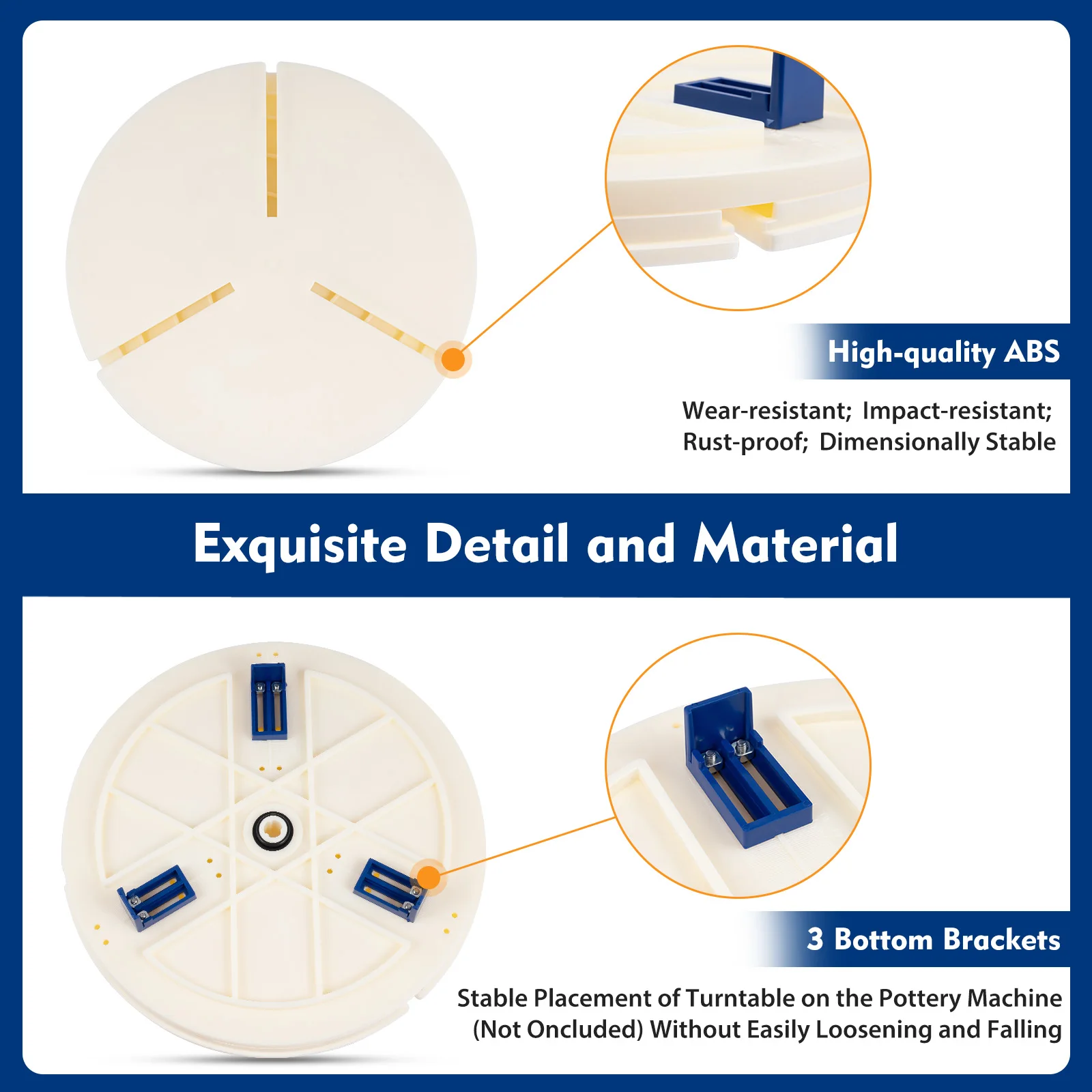 Portable Pottery Wheel Ceramic Repairing Ceramic Tools Trim Holder Clip Centers Plastic Round Plate Repair Tools Repairing
