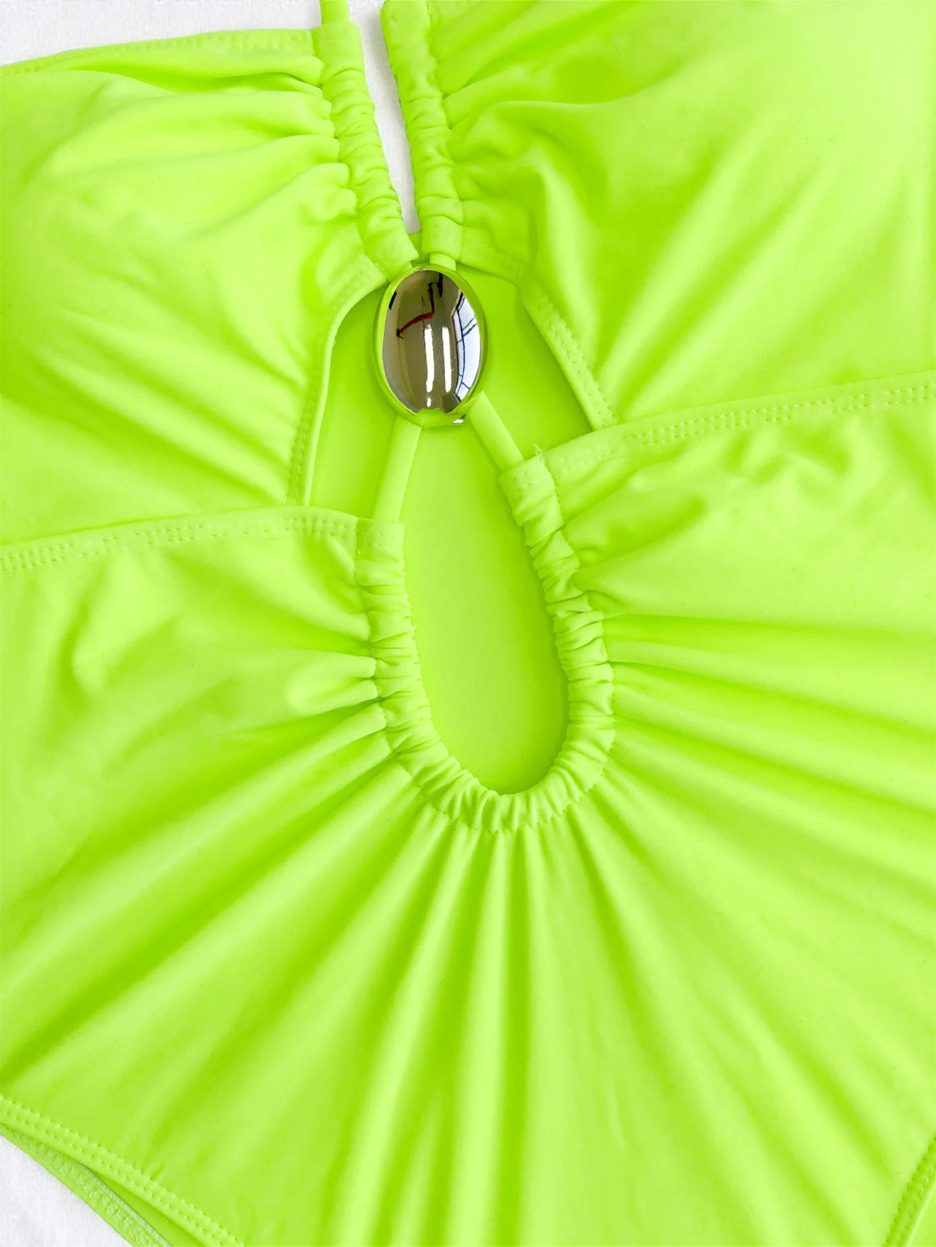 Seksowny strój kąpielowy jednoczęściowy z wycięciami, wiązany na szyi, bikini z wysokim stanem, body, damskie biquini, kostiumy kąpielowe, tankini, trikini