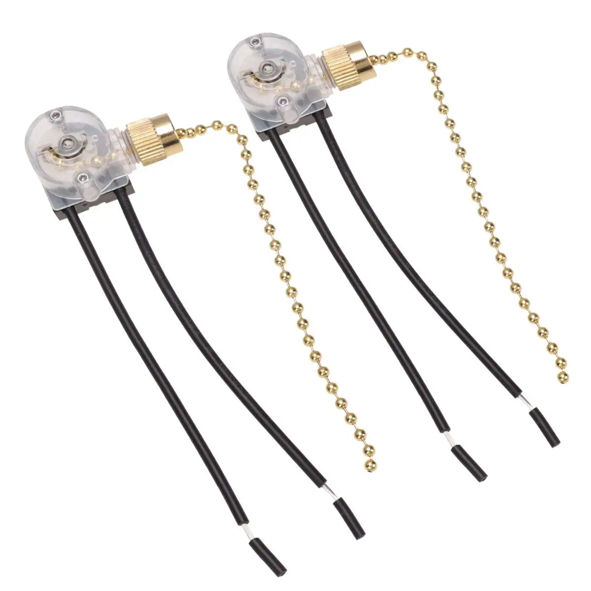 2Pcs Ceiling Fan Switch Pull-Chain Operator on-Off Control Replacement Part for Fan Lights Home School Office Use
