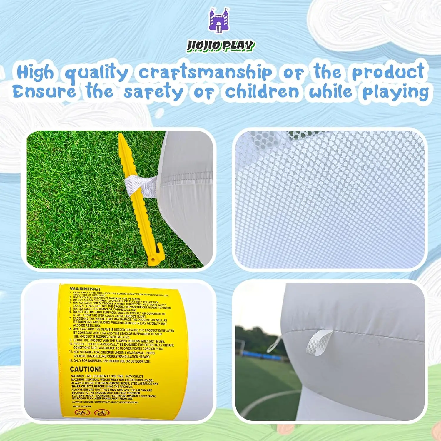 Maison de rebond gonflable blanche Oxford de 12 pieds, maison de rebond avec fosse à balles, maison de rebond avec toboggan, grand gonflable intérieur et extérieur