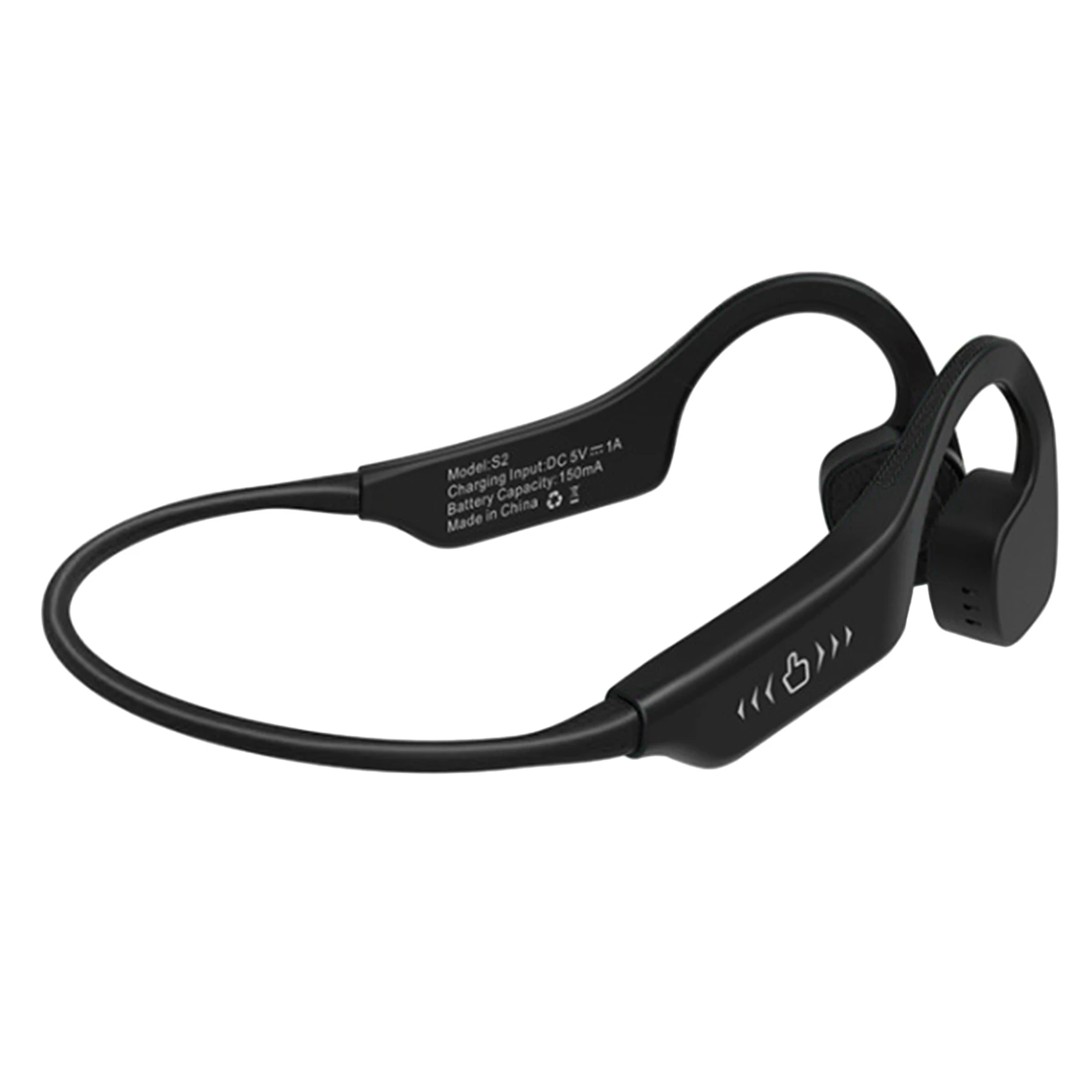 

Bone Conduction Bluetooth Headset Waterproof Headset with Microphone Wireless Headset for Running and Cycling Black