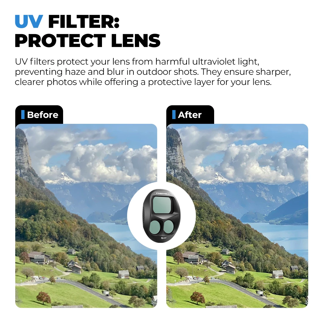 Freewell Einzelfilter für DJI Mavic 4 Pro, CPL, UV, LPR, ND1000, ND2000, Glow Mist 1/4 Filter Kamera-Fotografie-Zubehör – Detail 6