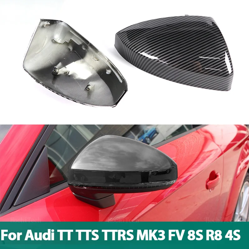 

Car Side Door Rearview Side Mirror Cover Cap Parts styling For Audi TT TTS RS TTRS MK3 8S 2015-23 R8 2016- 2023