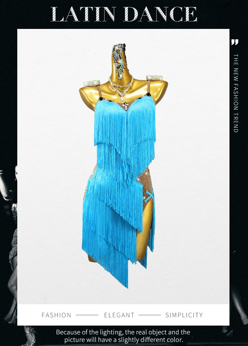 Damen-Kleid Karnevalskostüm Mädchen Sexy Ballsaal-Tanz-Wettbewerb Lateinamerikanische Kleidung Elegantes Bühnen-Abschlussball-Outfit 2026 Party-Auftrittsanzug – Detail 2