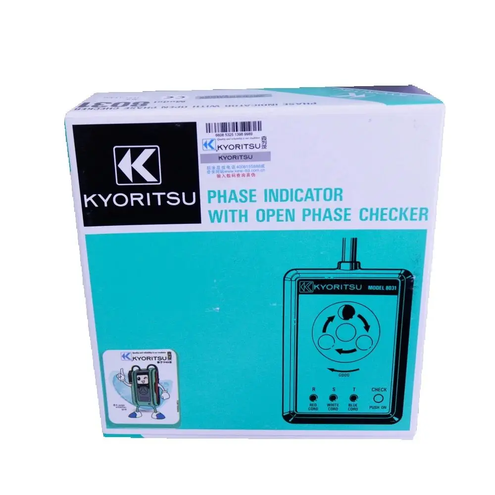 Kyoritsu 8031 Indicateur de phase numérique avec vérificateur de phase ouverte KEW8031 Kyoritsu8031