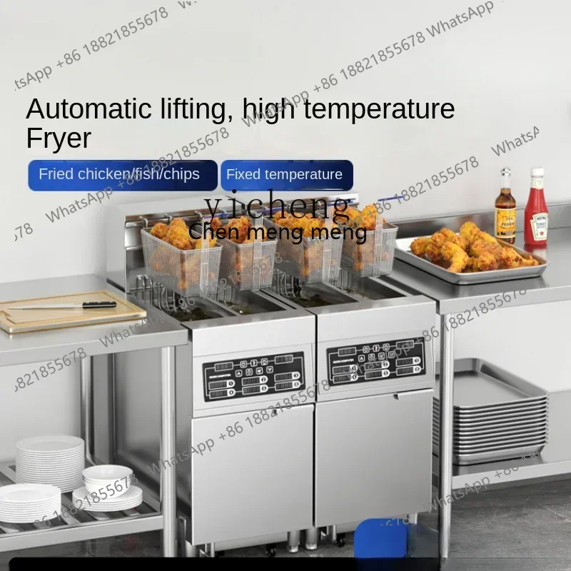 

Горячие продажи ZC Электрическая фритюрница Коммерческая фритюрница Жареная куриная картофель фри Одно- и двухцилиндровый большой емкости Автоматический подъемник Ver