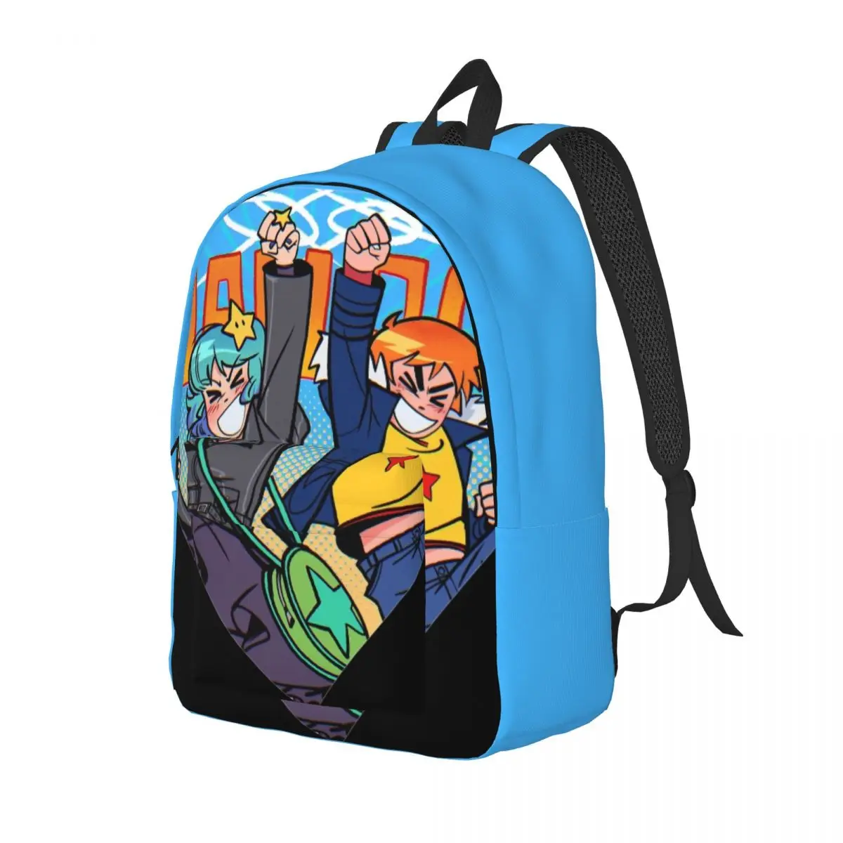 Scott Pilgrim Backpack Middle High College School Student Takes off Anime Series Bookbag Men Women Daypack Outdoor