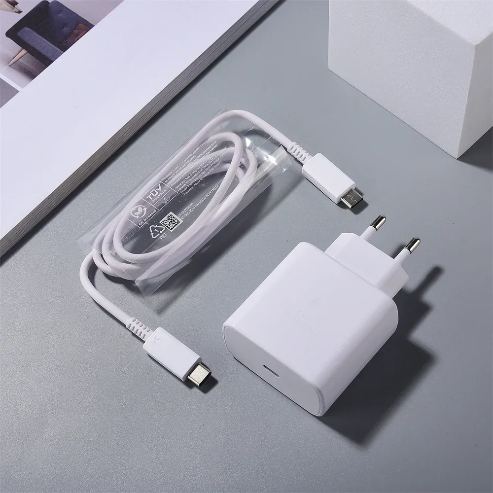 PD 45W Super Fast Charging Power Adapter 5A USB Type C Data Cord PD PPS Quick For Samsung Galaxy S24 S23 S22 S21 S20 Plus Fold 5