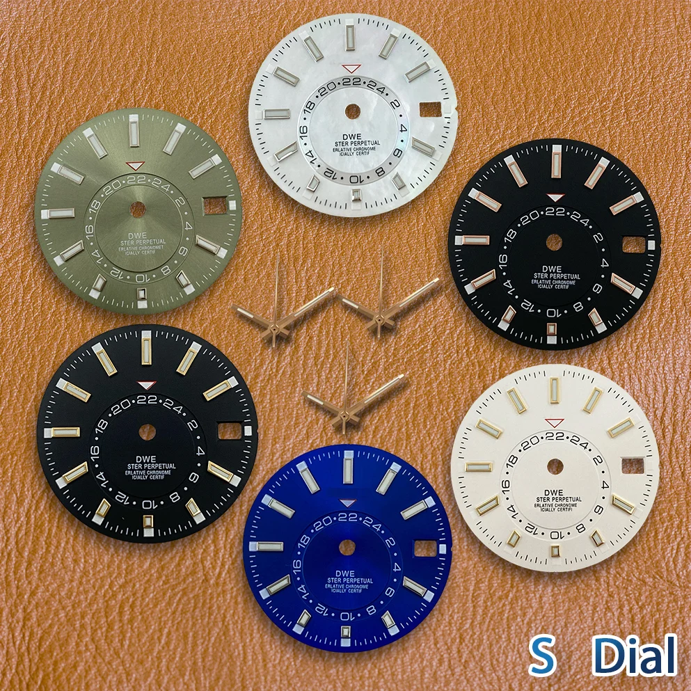 

S Logo Dial 28.5mm New S-kywalker Dial Suitable For NH35/NH36 Japan Movement Green glowing Watch Modification Accessories