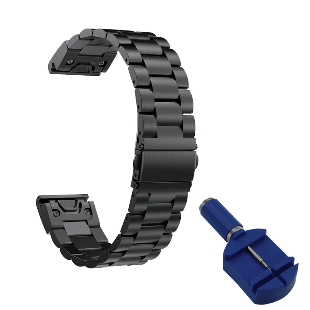 20 22 26Mm Roestvrijstalen Band Voor Garmin Fenix 7 7S 7X6S 6 6x Pro 5S 5 5x Plus 3 Uur Horloge Polsband Snelsluiting Armband