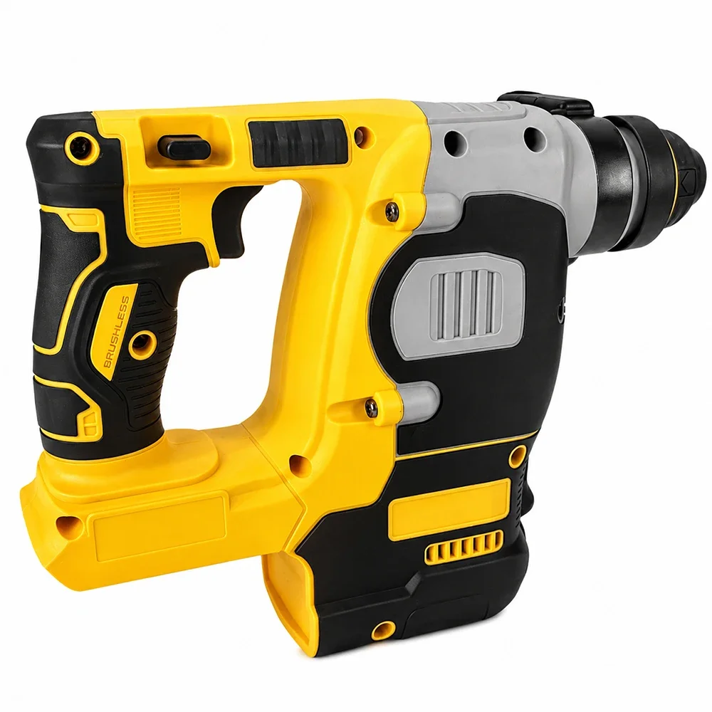 SIHAO  20V Rotary Percussion Drill 6.0Ah Brushless SDS-Plus Rotary Hammer 2.1J 360° Handle Stepless Speed for Concrete Drilling
