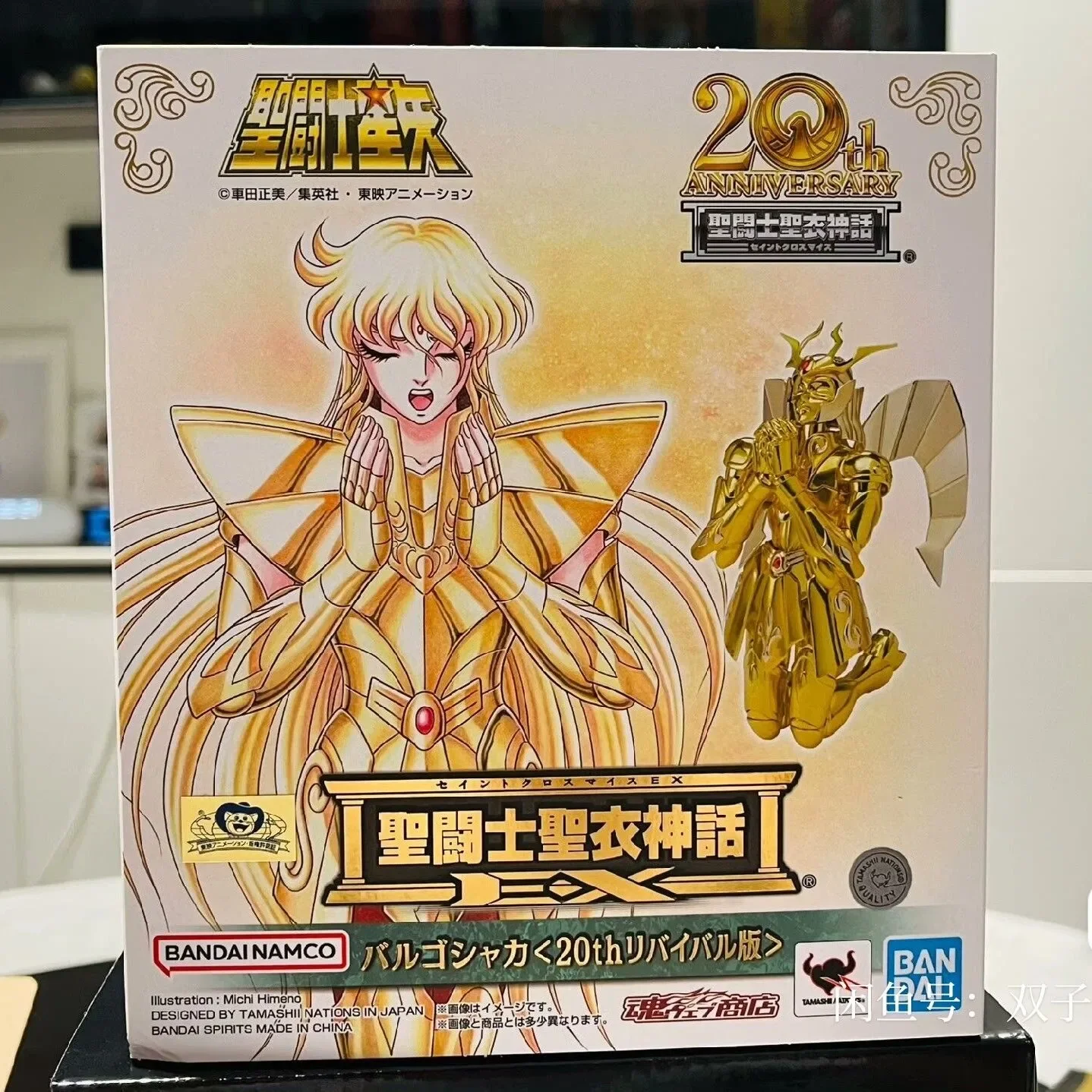 Original Bandai Myth Cloth Ex Virgo Shaka Saint Seiya 20th Anniversary Revival Ver Collectible Decoration Toys Gifts 18cm