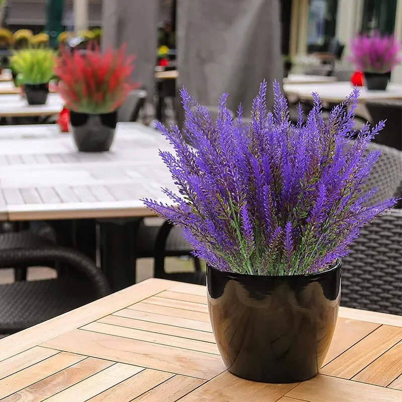 5Pcs Artificial Lavender Fake Flower Wedding Romantic Provence Decor Nordic Style Vase Storage Home Decor Bouquetl image 3