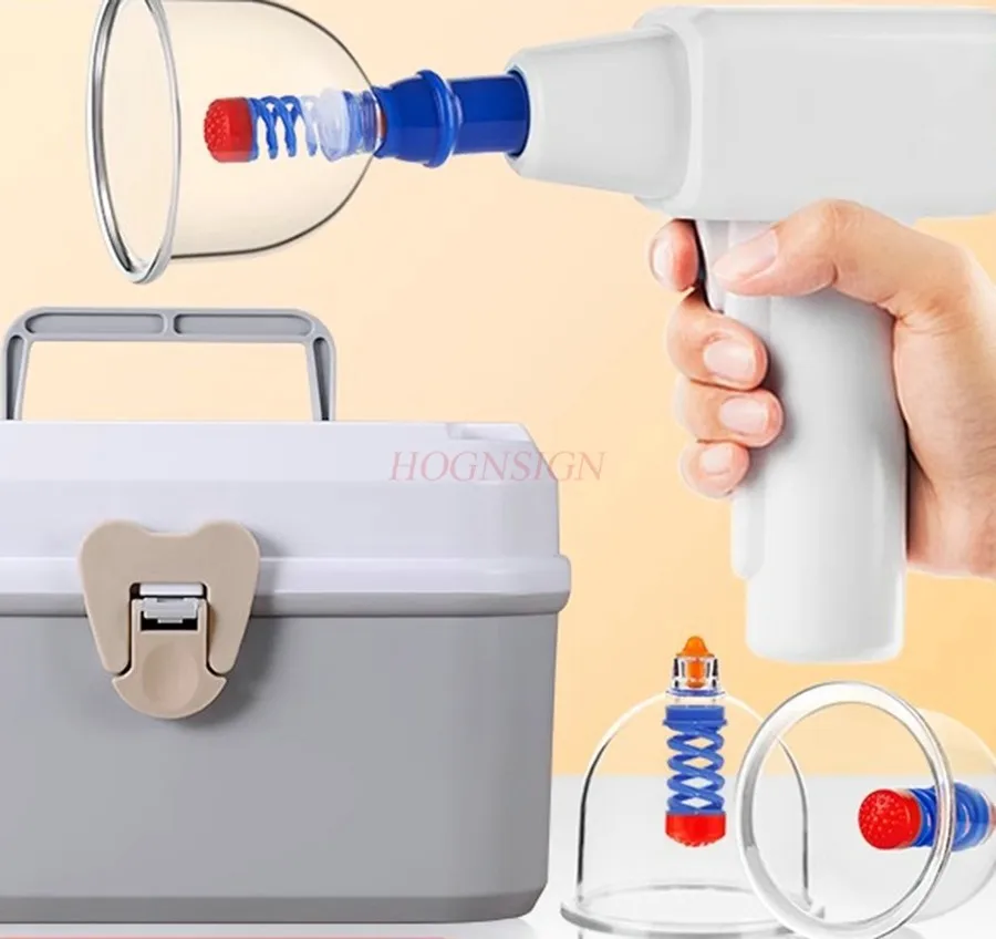 1set Vacuum cupper household set with electric suction gun, cupping canister, moisture absorbing canister, gas canister