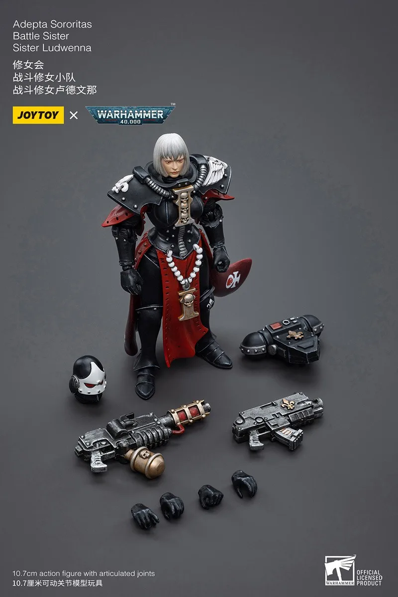 Joytoy Warhammer 1/18 عمل أرقام Adepta Sororitas معركة شقيقة شقيقة Ludwenna لعبة مجسمة الصبي الهدايا 3.75 بوصة #5