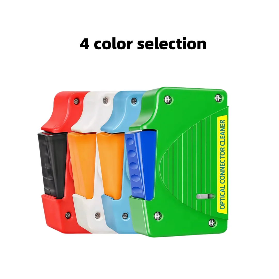 SUMMITEK Fiber Optic End Face Cleaning Box Fiber Wiping Tool Pigtail Cleaner Cassette for SC/FC/LC/ST Fiber Cleaning Kit