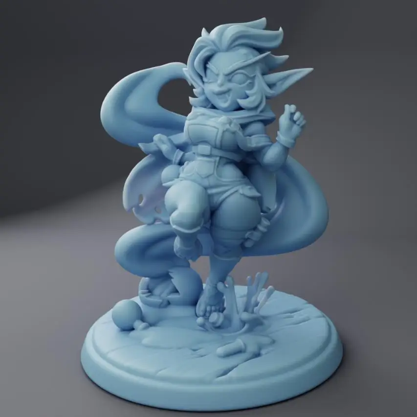 75mm,50mm,32mm,,miniature model resin figure , Goldie, the Goblin - reforged, Unassembled and unpainted ki