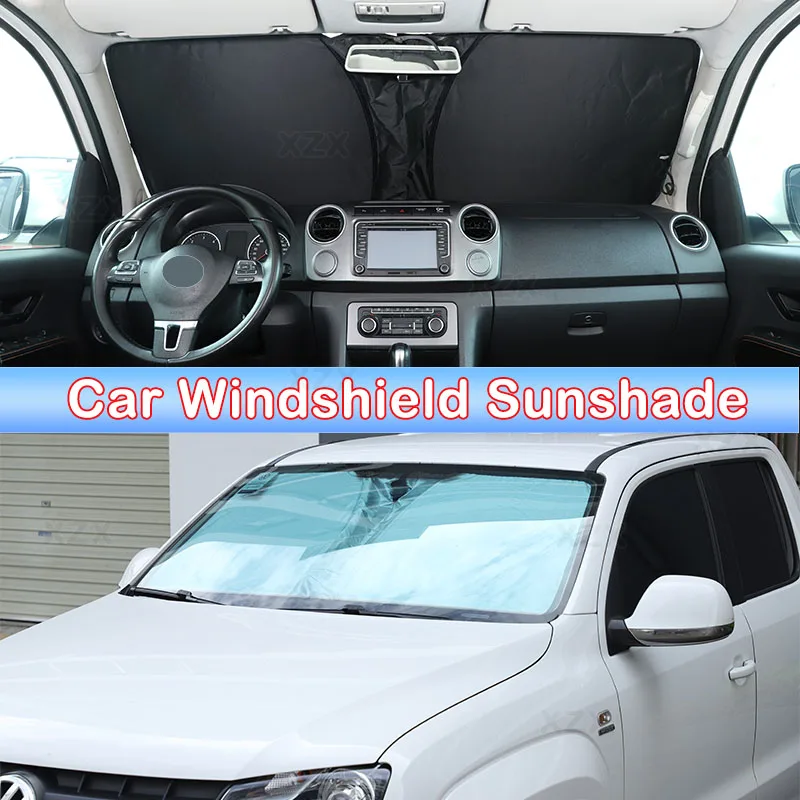 For Volkswagen Amarok 2011-2022 Car Sunshade Front Windshield Curtain Frame Sunshade Shield Auto Accessories