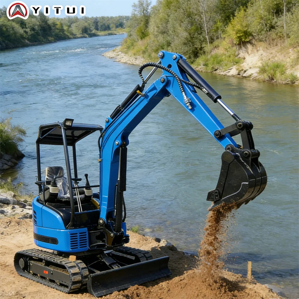 

Поддержка индивидуальной настройки недорогого многофункционального мини-экскаватора с закрытой кабиной, 2 тонны, высокое качество, гусеничный.