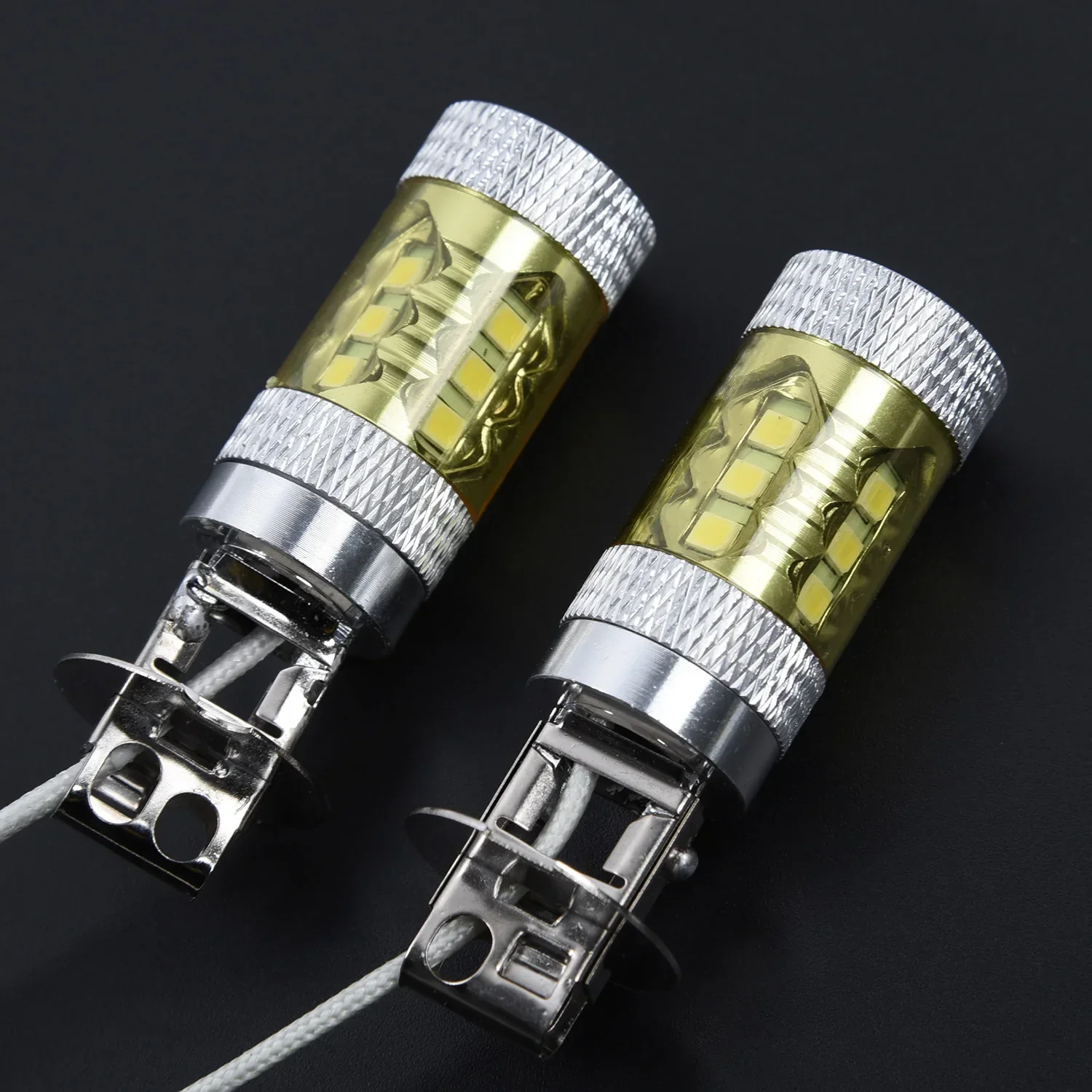 

High Brightness 12-24V DC 80W H3 16SMD Bulb LED Lights Fog Car Truck Low Power Consumption Saving Electricity High Quality