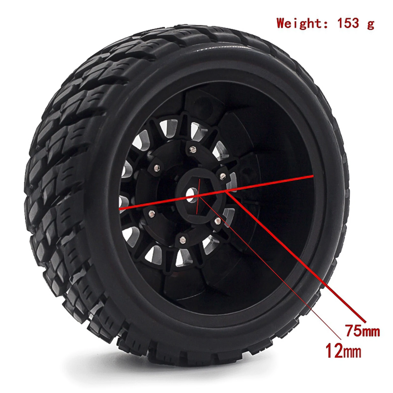 Remote Control Car Tires 4pcs Replacements for 12MM 14MM 17MM ARRMA TRX HSP Tamiya HPI Off-road Vehicle Short Truck