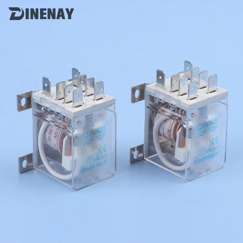 JQX-12F-2Z 12VDC/24VDC/220VAC 30A 8 Pin Electromagnetic Power Relay DPDT 2 NO 2 NC