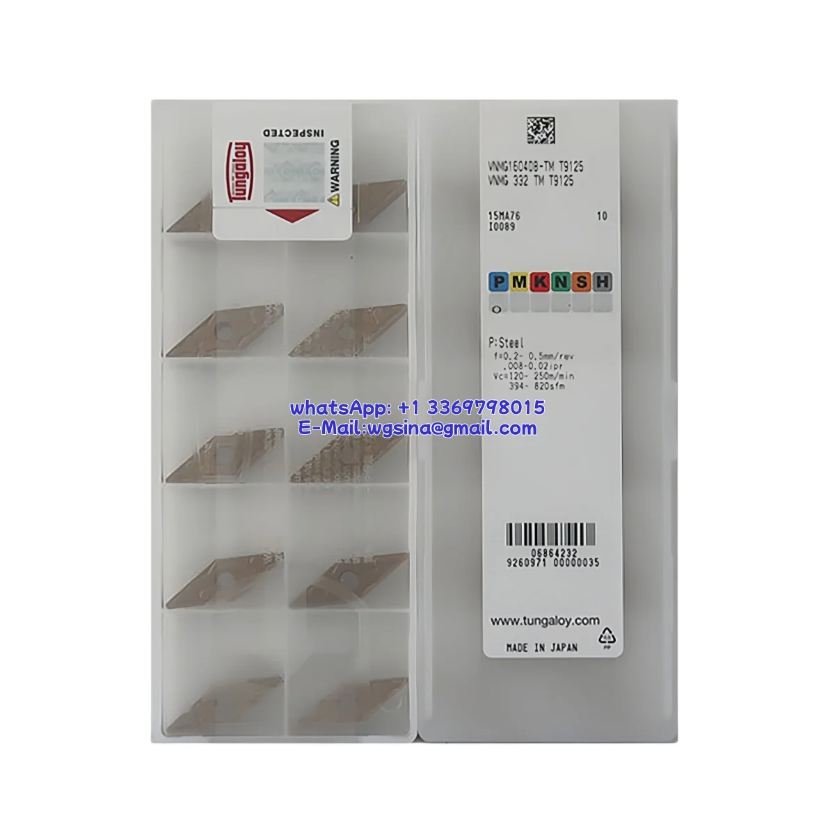 

100% Original WNMG WMG08 WNMG0804 04 08 -TM T9125(F) Turning Inserts