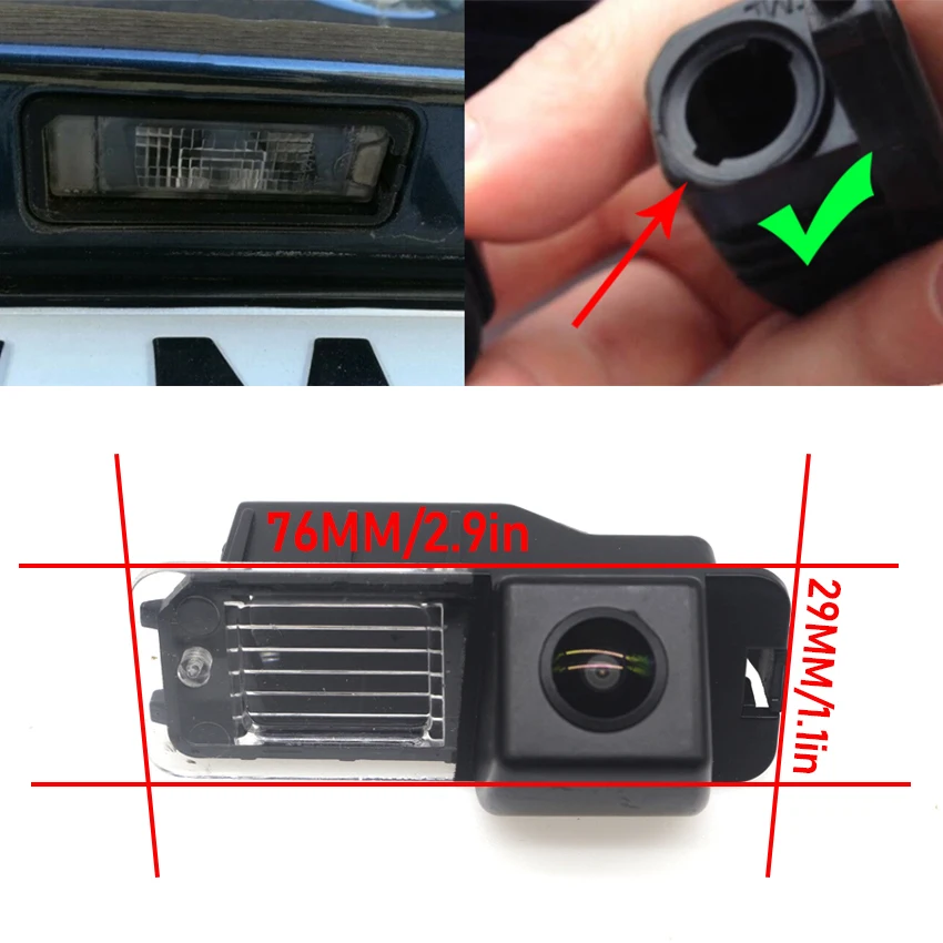 140° 1080P HD Night Vision Vehicle Rear View Reverse Camera For VW For Volkswagen Polo 6R Golf 6 Passat CC MK6 Magotan Bora