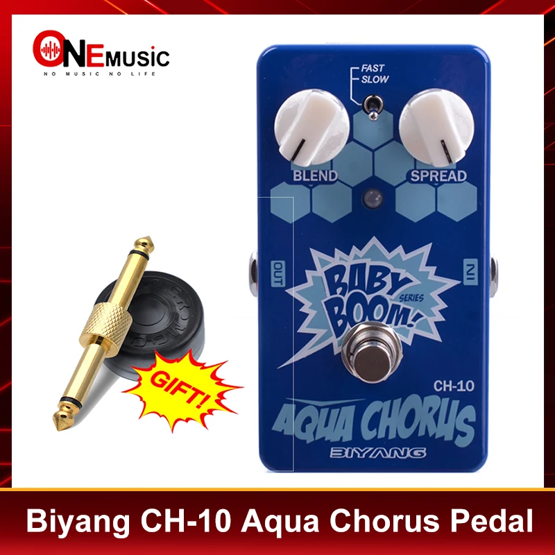 

Biyang Baby Boom CH-10 Electric Guitar Bass Two Speed Analog Aqua Chorus Effect Guitar Pedal True Bypass with Pedal Connector