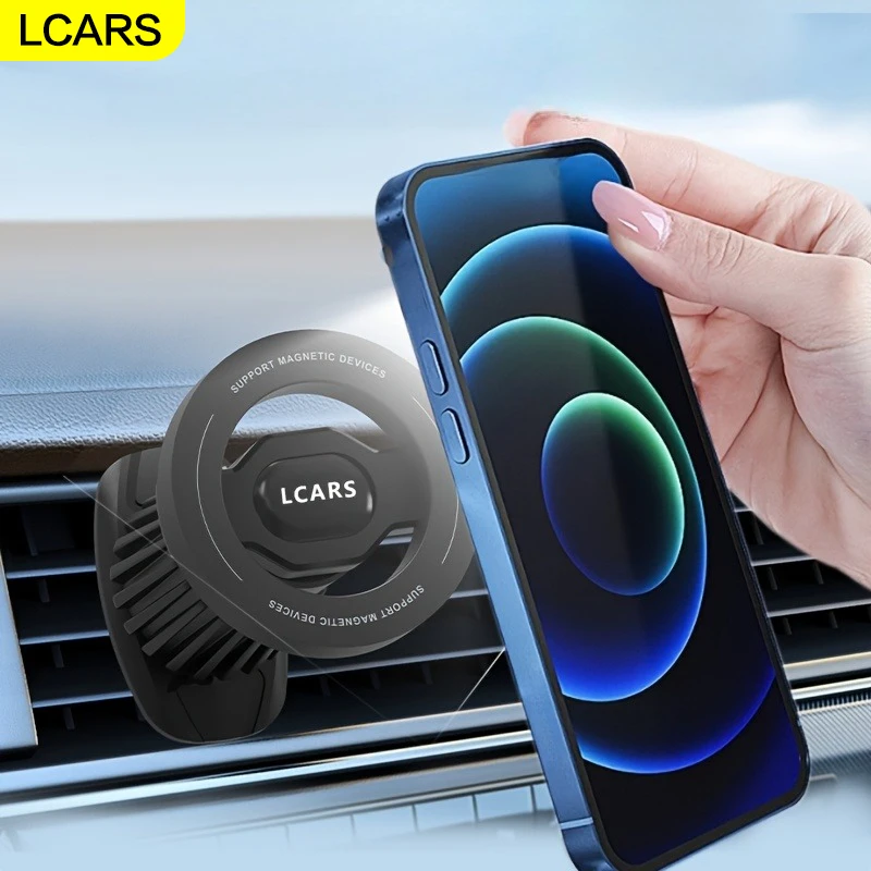 Lcars Auto-Handyhalterung, Neue Magnetische Lüftungshalterung für Autonavigation, Anti-Shake-Stützhalterung Geeignet für iPhone 16 15 14 13 12 Pro Max Plus Magsafe-Handyverwendung