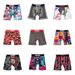 1Pcs Sexy Men Underwear Boxers Men's Panties Lingerie Breathable Printed Male Underpants Plus Size Man Boxer Briefs Mens Trunks