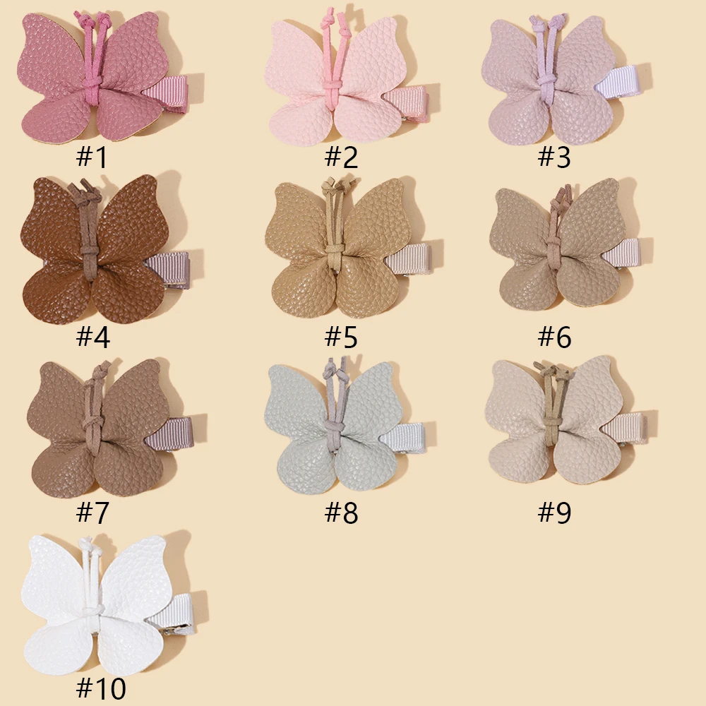 Solid Color Butterfly Hairpins Girl Hair Clips Barrettes Baby Sweet Ornament Stereoscopic Headwear Fashion Hair Accessories