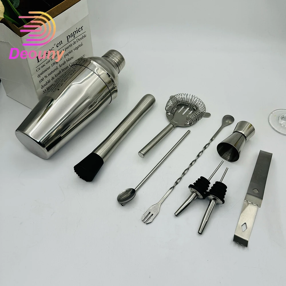 

DEOUNY 5/6/9PCS Cocktail Shaker Stainless Steel Wine Martini Boston Shaker Mixer For Bar Party Bartender Tools Bar Accessories