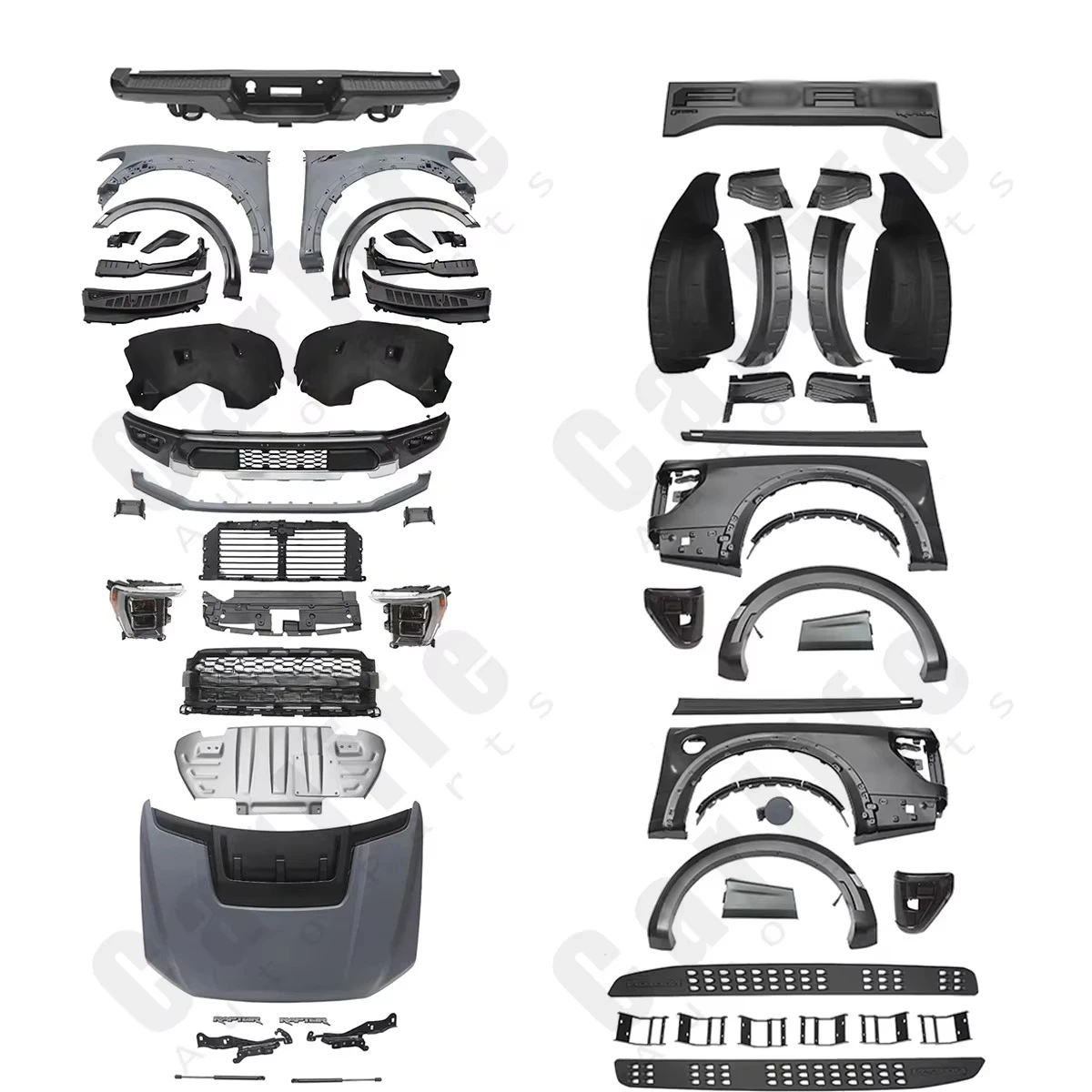 Perfect Fitment  Bumpers  Body Kit Use for Ford F150 2015-2020 Transform Into Retrofit Kits to 2022 raptor Look Like.