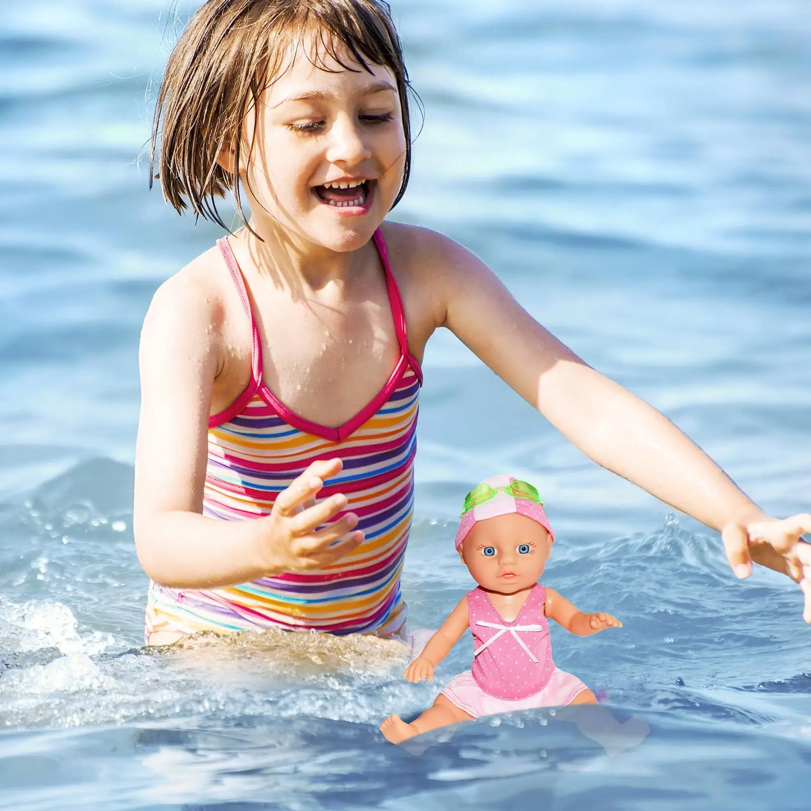

Swimming Doll Movable Joint Battery Powered Doll Interactive Movable Joint Realistic Kids Toys For Bathtub Playtime Develop