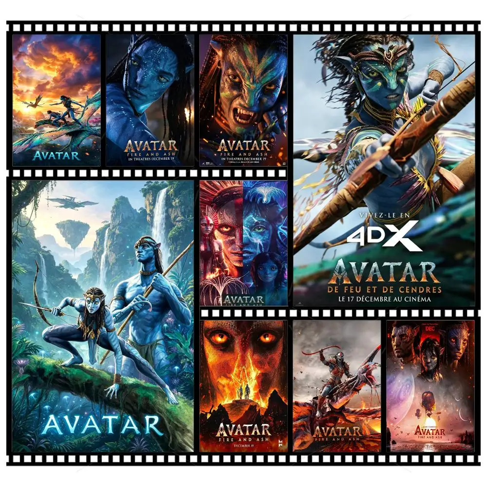 Film-Episches Abenteuer Avatar: Feuer und Asche Poster Wandkunst Poster HD Wasserdichter PP-Druck Schlafzimmer Wohnzimmer Büro Dekoration Geschenk