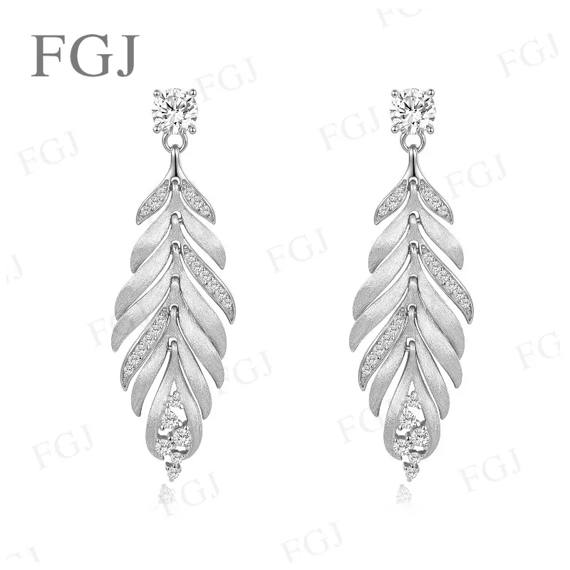 Moissanit-Hängeohrringe, 925er Sterlingsilber, runder Schliff, VVS1, D-Farbe, Edelstein, Damen, feiner Party-Schmuck – Detail 5