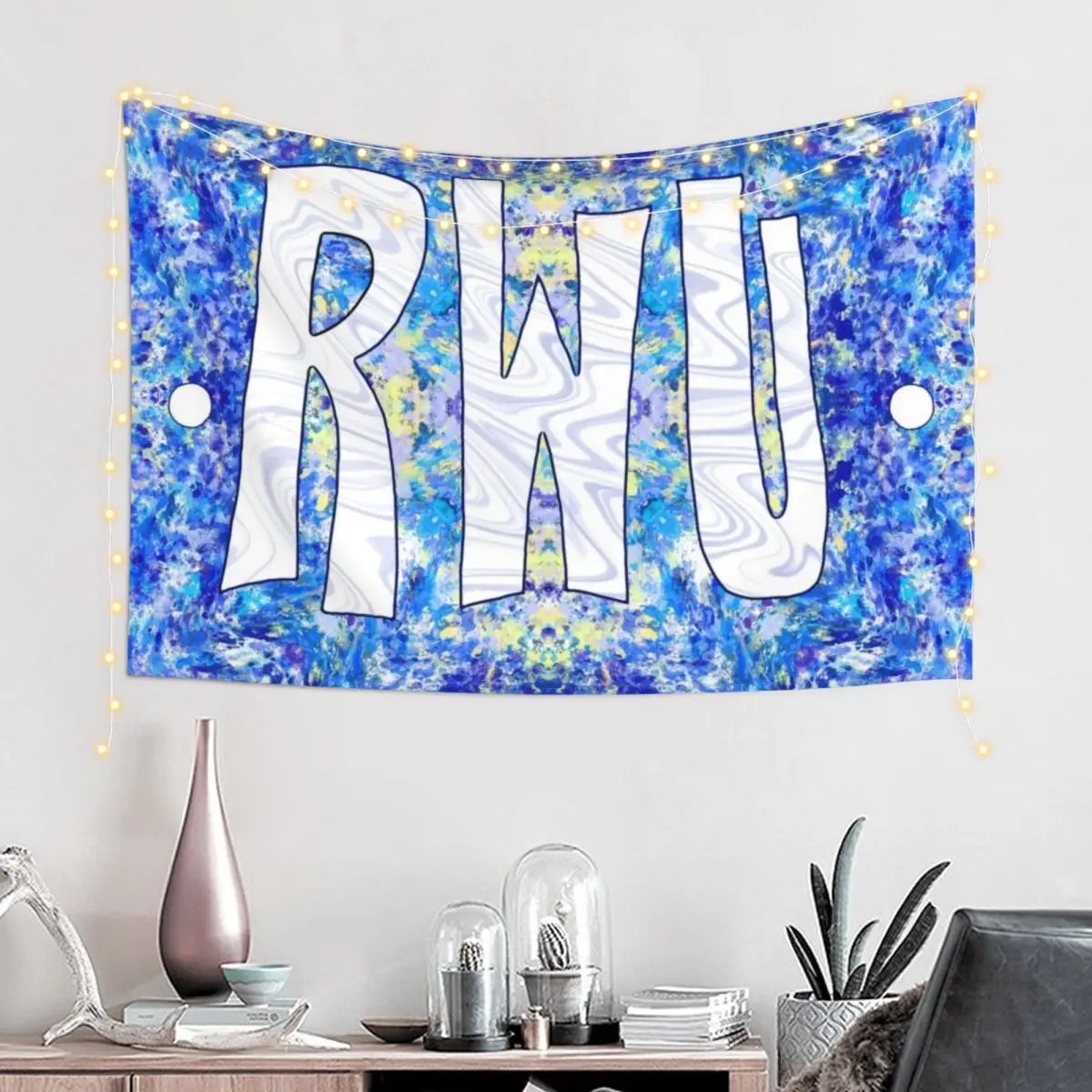 RWU funky fresh waves Tapestry Home Decor Accessories Things To The Room Home Decorations Wall Coverings Tapestry