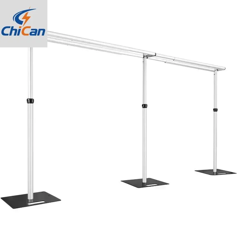 

【Hot】3X6M Double Crossbar Pipe Drape Backdrop Stand Applicable To Centers for Wedding Curtain Decoration Portable Aluminum Pipe
