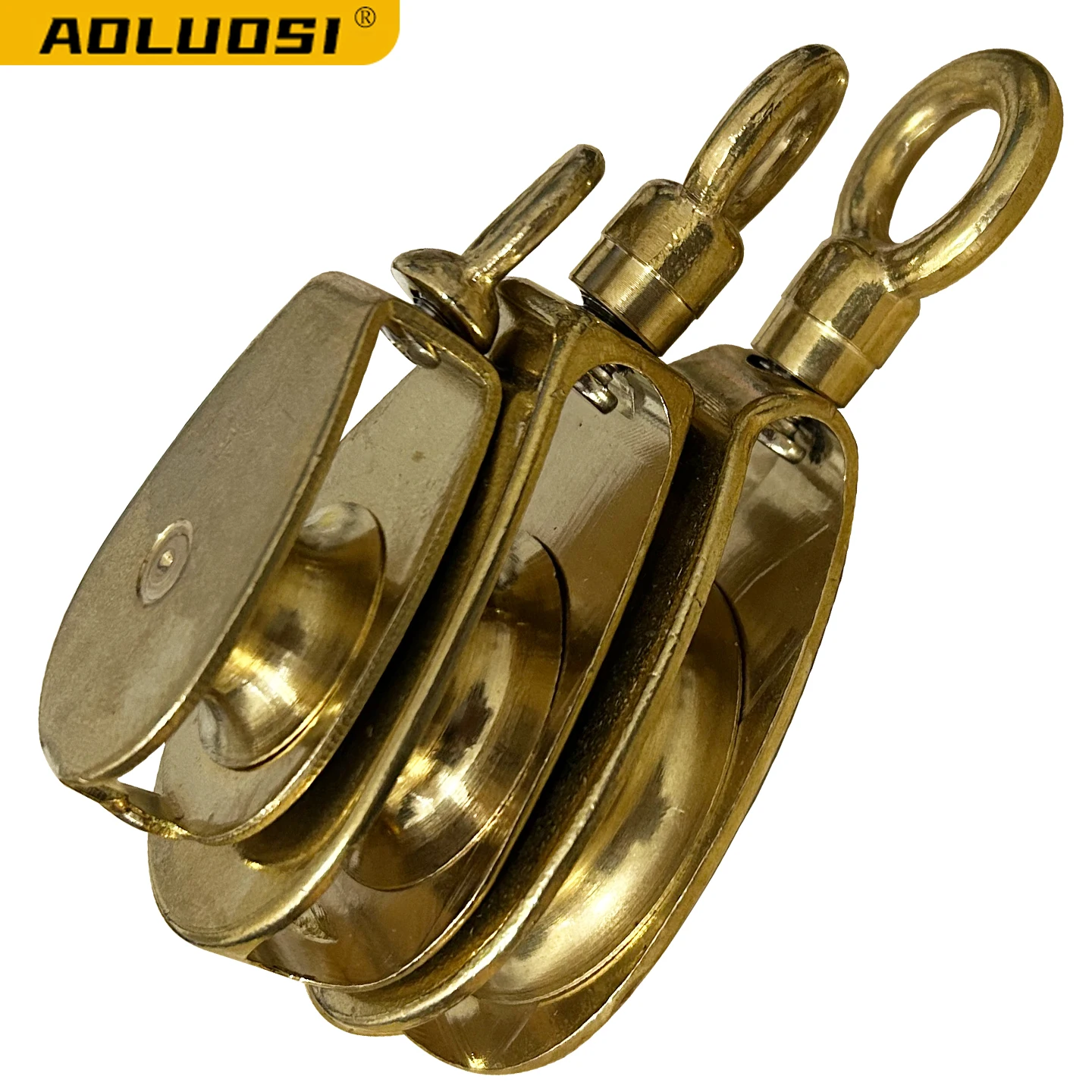 371586 Block Flag Brass 32mm Flag Copper Flag Block for Ships Flag Pulley Flagpole Pulley 371587 371588 view 2