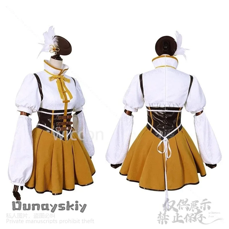 Аниме Puella Magi Madoka Magica Косплей Томоэ Мами Костюм Боевая Униформа Платье Лолита Парики Для Хэллоуина Рождество Индивидуальные